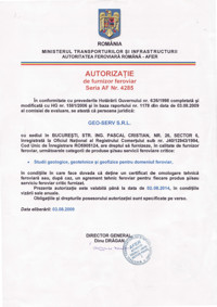 Railway supplier permit